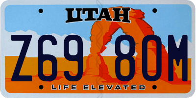 UT license plate Z698OM