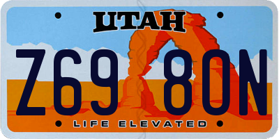 UT license plate Z698ON