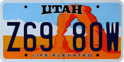 UT license plate Z698OW