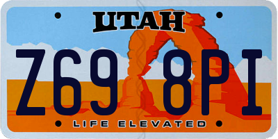UT license plate Z698PI