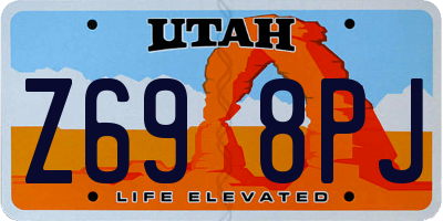 UT license plate Z698PJ