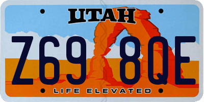 UT license plate Z698QE