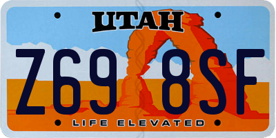 UT license plate Z698SF