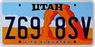 UT license plate Z698SV