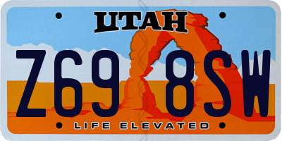 UT license plate Z698SW