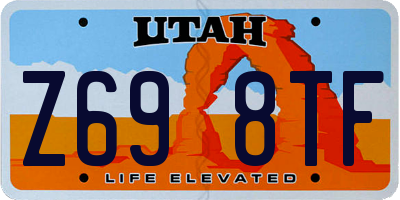 UT license plate Z698TF