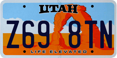UT license plate Z698TN