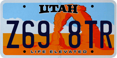 UT license plate Z698TR