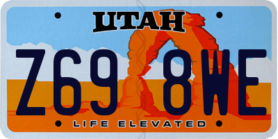 UT license plate Z698WE