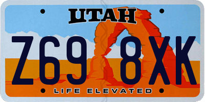 UT license plate Z698XK