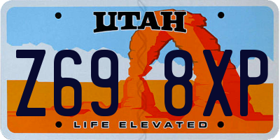UT license plate Z698XP