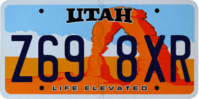 UT license plate Z698XR