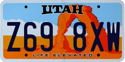 UT license plate Z698XW