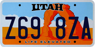 UT license plate Z698ZA