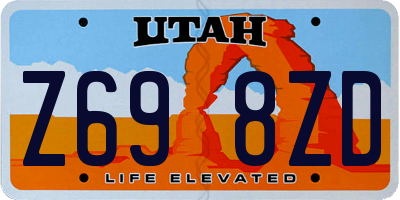 UT license plate Z698ZD