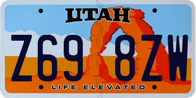 UT license plate Z698ZW