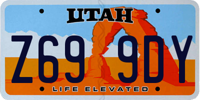 UT license plate Z699DY