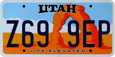 UT license plate Z699EP
