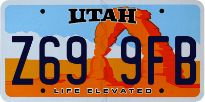 UT license plate Z699FB