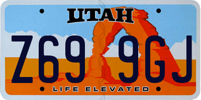UT license plate Z699GJ