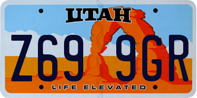 UT license plate Z699GR
