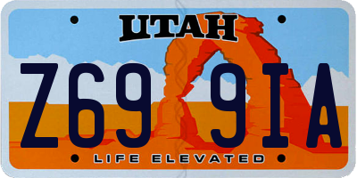 UT license plate Z699IA
