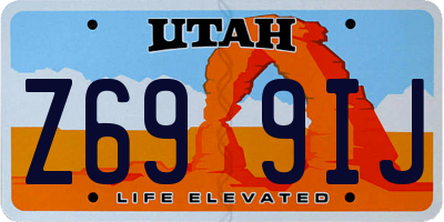 UT license plate Z699IJ