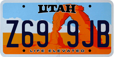 UT license plate Z699JB