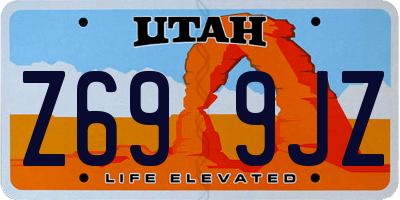 UT license plate Z699JZ