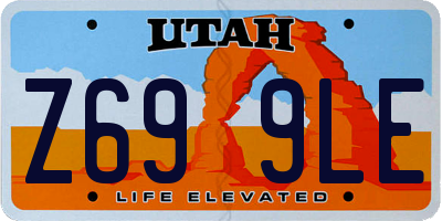 UT license plate Z699LE