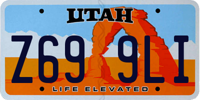 UT license plate Z699LI