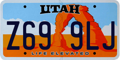 UT license plate Z699LJ