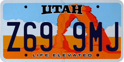 UT license plate Z699MJ