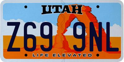 UT license plate Z699NL