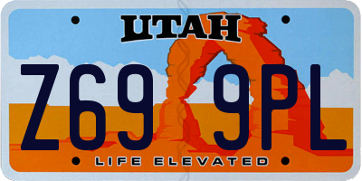 UT license plate Z699PL