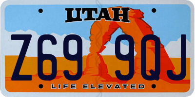 UT license plate Z699QJ