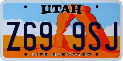 UT license plate Z699SJ