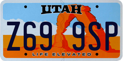 UT license plate Z699SP