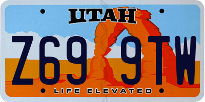 UT license plate Z699TW