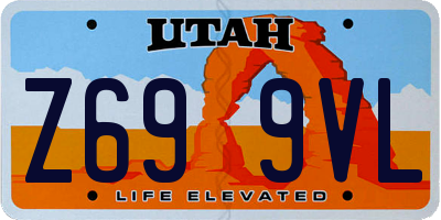 UT license plate Z699VL