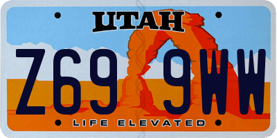 UT license plate Z699WW