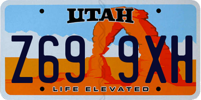 UT license plate Z699XH