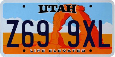 UT license plate Z699XL