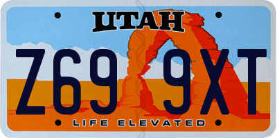 UT license plate Z699XT