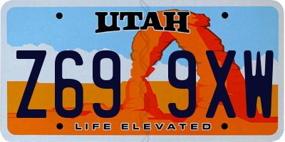 UT license plate Z699XW