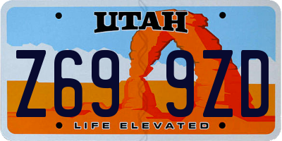 UT license plate Z699ZD