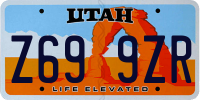 UT license plate Z699ZR