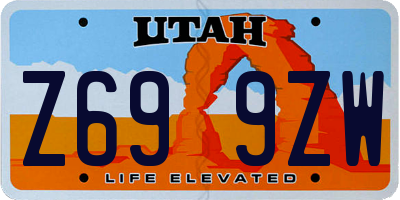 UT license plate Z699ZW