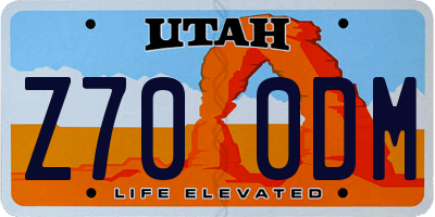 UT license plate Z700DM