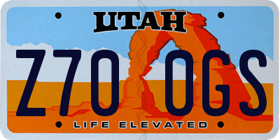UT license plate Z700GS